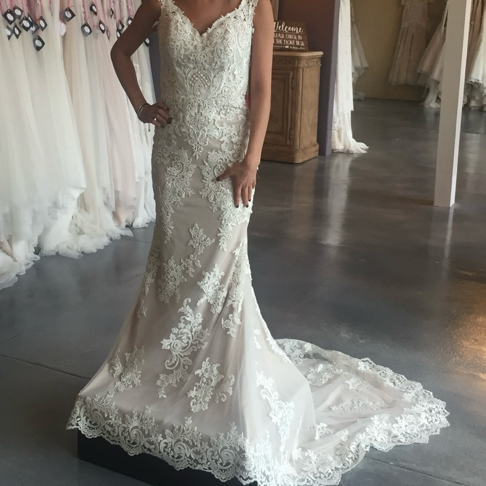 Lillian West 6506 Elegant Lace Wedding Dress